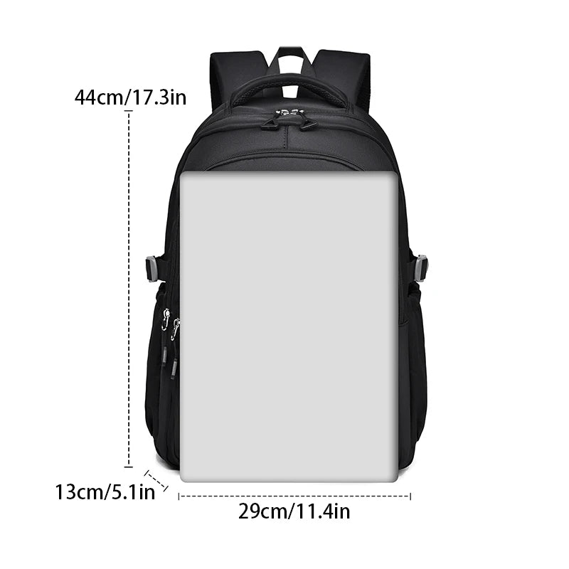 Large Capacity Leisure Backpack, Waterproof, Wear-Resistant Fabric & Durable