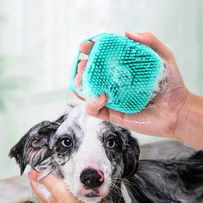 Pets Bathing Brush, Made From Soft Silicone Material, Suitable For Cats & Dogs - Vertex Select
