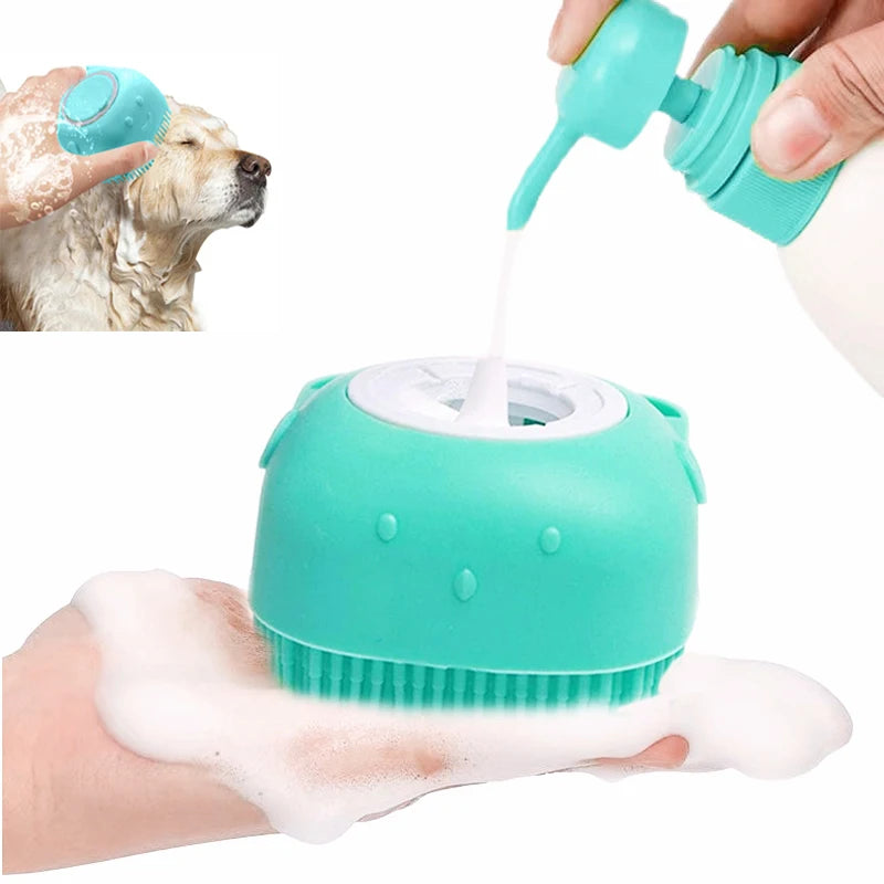 Pets Bathing Brush, Made From Soft Silicone Material, Suitable For Cats & Dogs - Vertex Select