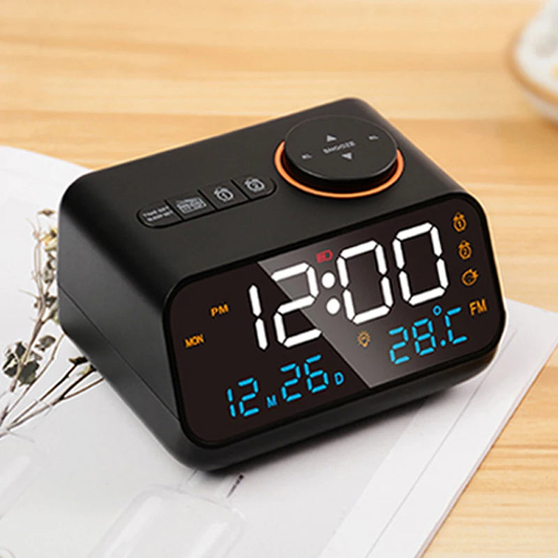 NEIMZ NZ8080 Modern FM Radio LED Alarm Clock, Dual Alarms & Memory Function