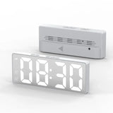 WOKLOK LED Electronic Mirror Digital Alarm Clock, Voice Control & Dual Alarm