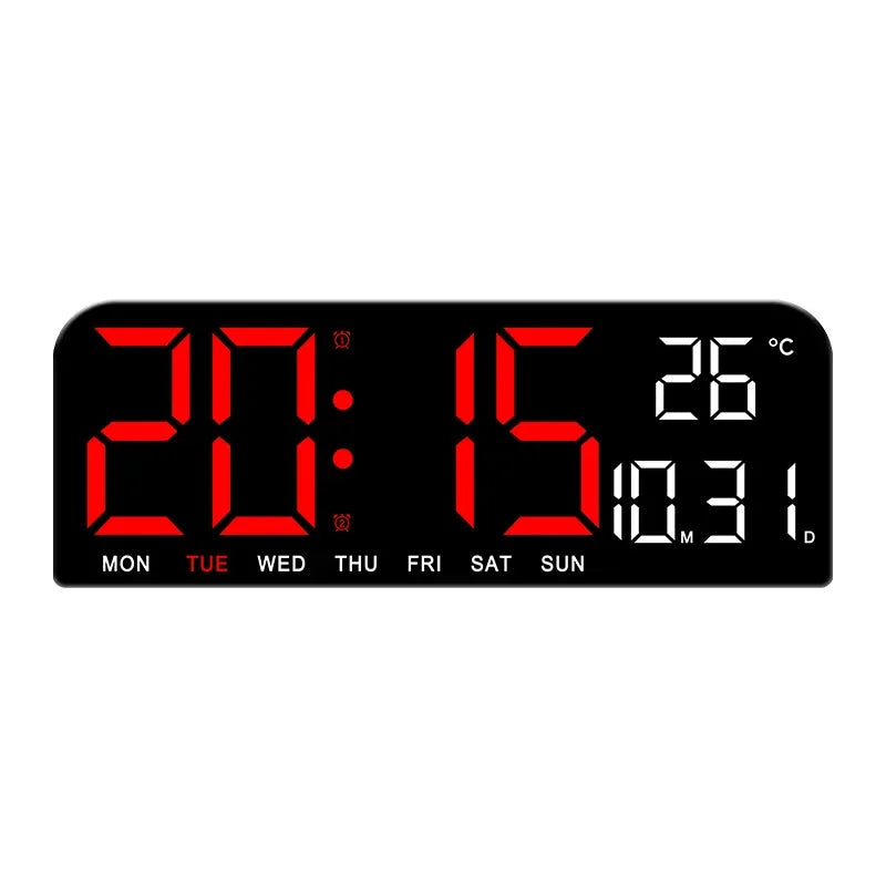 Large LED Digital Wall Alarm Clock, Dual Alarm, Adjustable Design & Easy To Use - Vertex Select