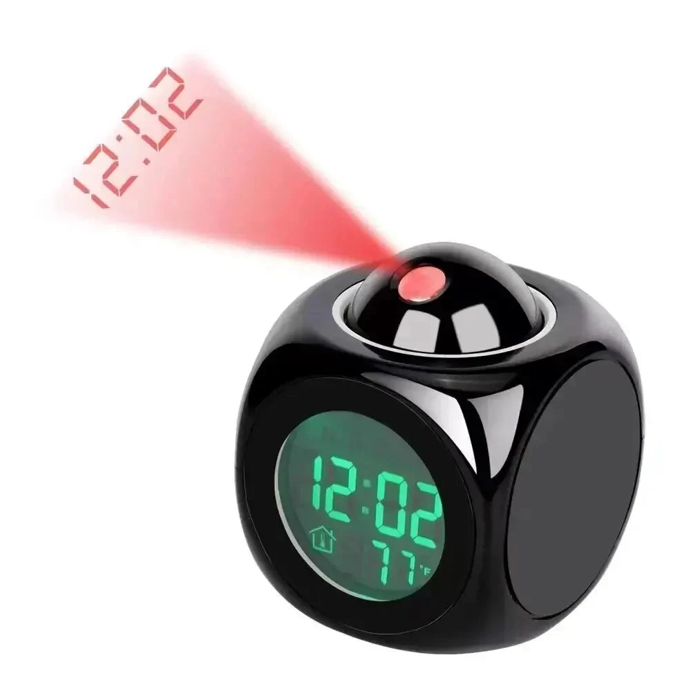 Projection LCD Digital Alarm Clock, Multifunctional, Snooze & Alarm Function