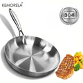 KEMORELA YS-9775 304 Stainless Steel Frying Pan, Scratch Resistant & Durable