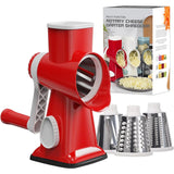 LMETJMA JT242 3-in-1 Multi-Function Stainless Steel Rotary Cheese Grater