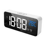 LED Digital Alarm Clock With Temperature Display, Dual Alarms & Rechargeable - Vertex Select