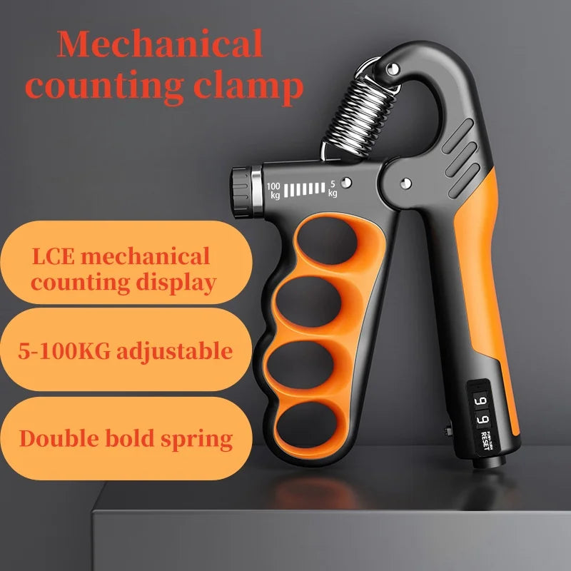 5-100kg Adjustable Hand Gripper Strengthener, Ergonomic Design & Sweat Resistant