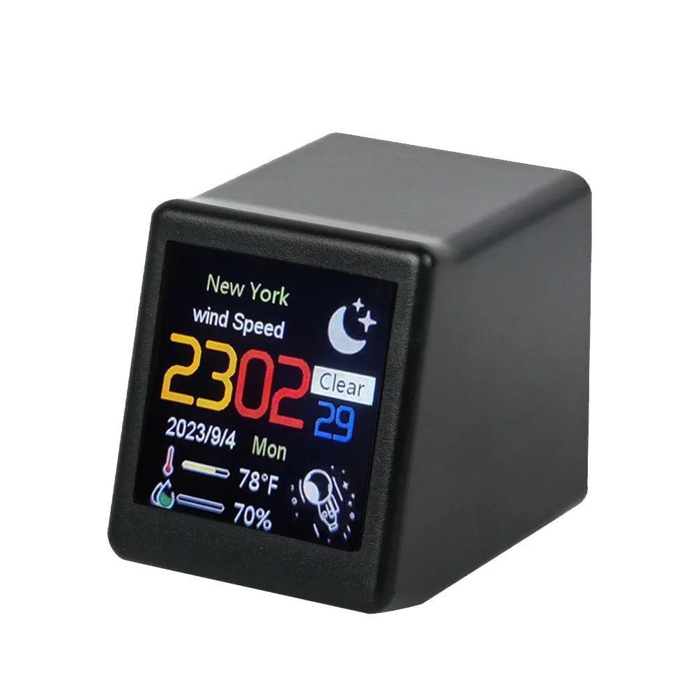 WOKLOK Smart WiFi Weather Station Digital Display Clock, Durable & Portable