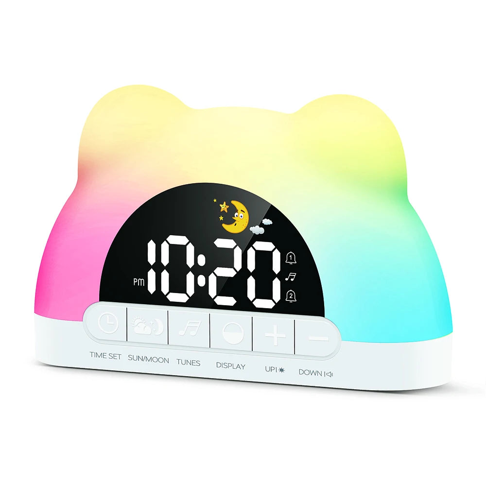 Niditon TM-8825 Digital Alarm Clock, 11 Colour Modes, Snooze & Dual Alarm