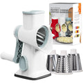 LMETJMA JT242 3-in-1 Multi-Function Stainless Steel Rotary Cheese Grater