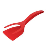Galavilly 2-in-1 nylon spatula and kitchen tongs with a comfortable grip, dishwasher safe, ideal for cooking and serving.