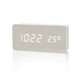 Wooden LED Digital Display Alarm Clock Modern Temperature Display & Calendar - Vertex Select
