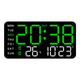 Large Digital Display Wall Alarm Clock, Voice Control, Dual Alarms & USB Powered - Vertex Select