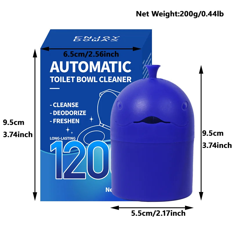 Automatic Toilet Bowl Cleaner With Portable Whale Design, Safe & Eco-Friendly